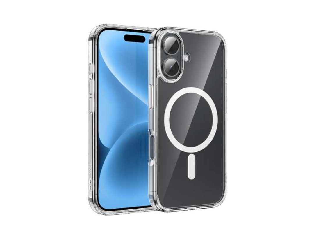 HOCO iPhone 16 Plus Shockproof Magnetic Case – Transparent Protective HOCO iPhone 16 Plus Shockproof Magnetic Case – Transparent Protective